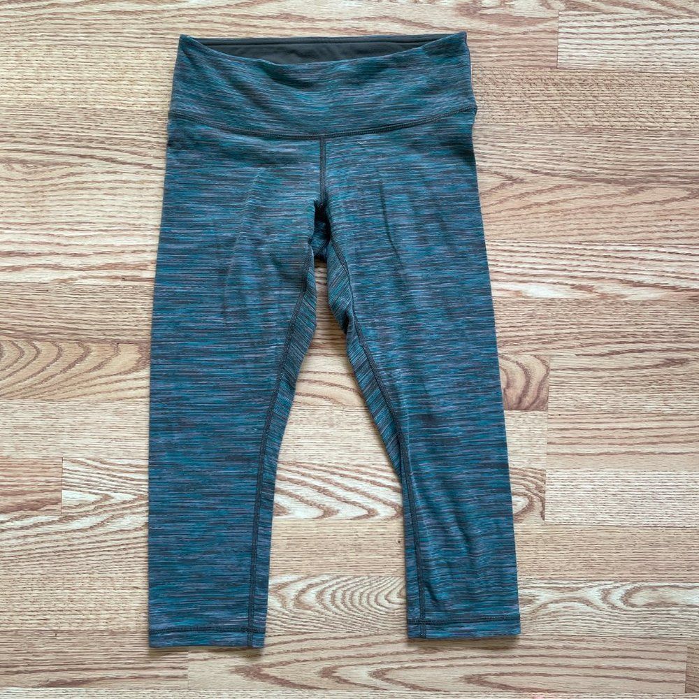 Lululemon Wunder Under Crop Wee Are From Space Green 8